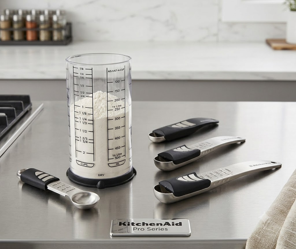 Adjustable measuring spoon set