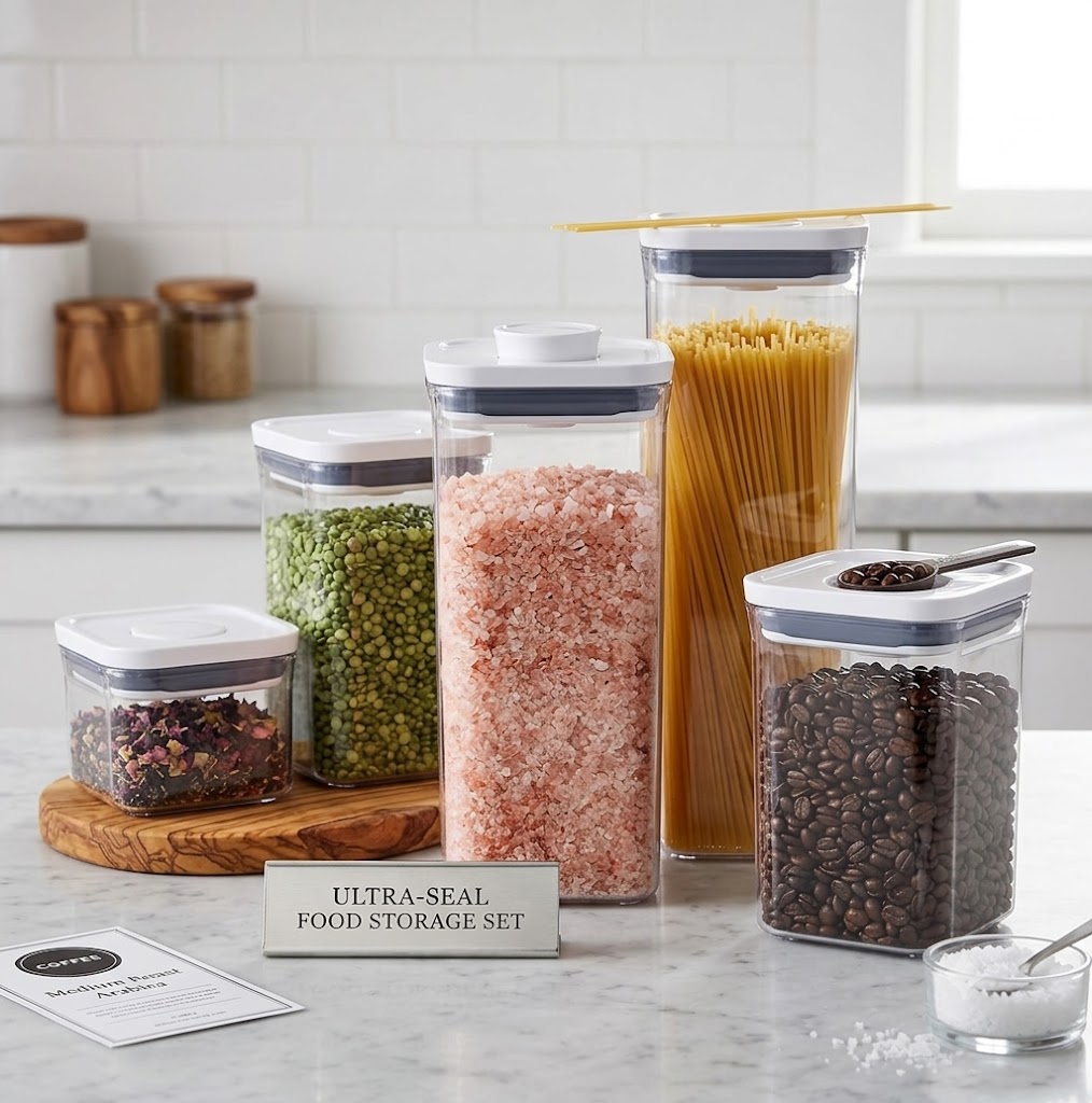 Airtight food storage containers