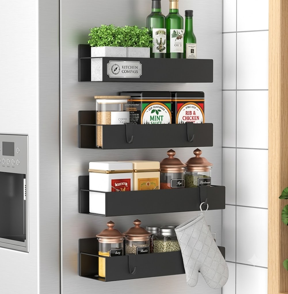 Magnetic spice rack